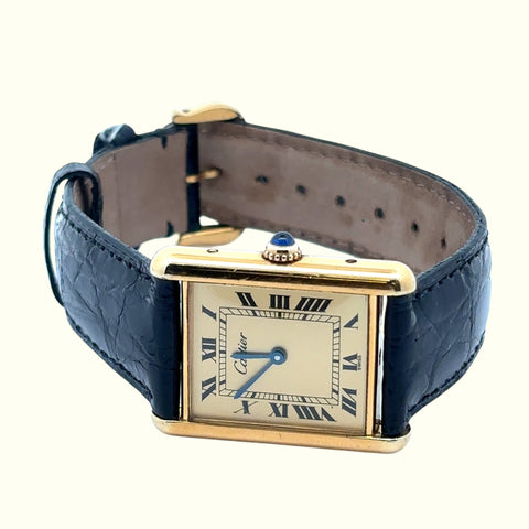 est Cartier Tank quartz mens watch
