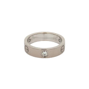 Est Cartier Lady's Love Ring 18K White Gold with 3 Diamonds, Size 61