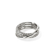 John Hardy Essentials Silver Crossover Ring