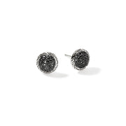 John Hardy Essentials Silver Studs with Black Sapphire