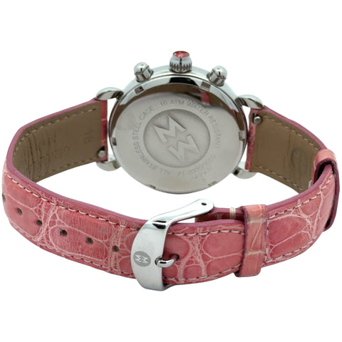 Michele CSX model 71-2000/3000, MOP dial, stainless steel, 36mm, quartz, leather strap