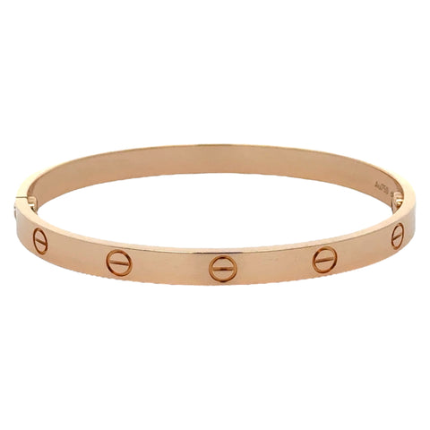 Est Cartier Love Bracelet 18K Rose Gold, Size 17