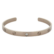 Est Cartier Cuff Love Bracelet 18k White Gold, Size 19