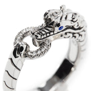 John Hardy Naga Heritage Ring with 0.04ct Diamond and Blue Sapphire