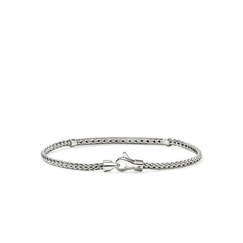 John Hardy Essentials Silver Bracelet with Black Sapphire