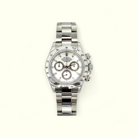 Rolex Cosmograph Daytona 116520 White Dial Full Set