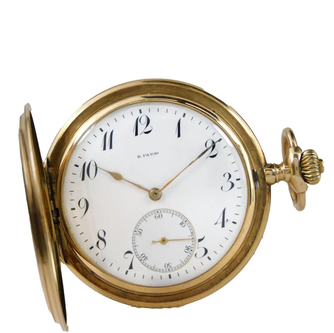 Antique Louis William Gabus Le Locle 14ky Yellow Gold Pocket Watch