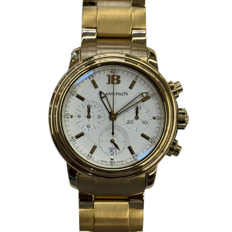 Blancpain Leman Chrono Reference 2185-1418 Yellow Gold With Date