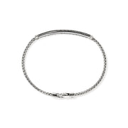 John Hardy Essentials Silver Bracelet with Black Sapphire