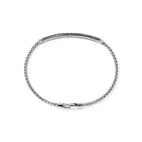 John Hardy Essentials Silver Bracelet with Black Sapphire