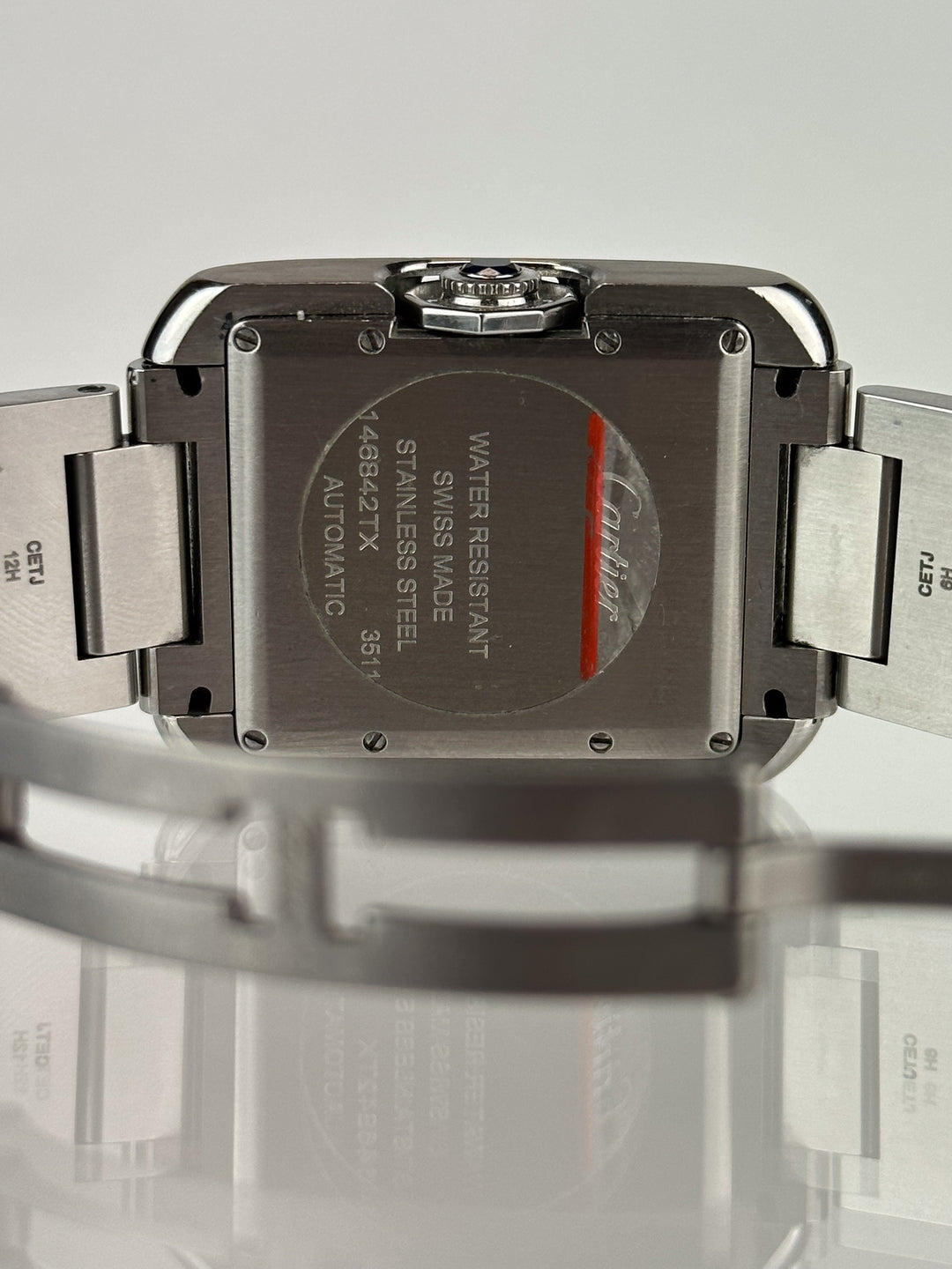 Cartier シルバー 置時計 Cartier Prism Clock Silver Plate Simulated Lapis Lazuli Quartz