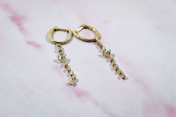 Getana 14K Yellow Gold Earrings Style ER-DIA-17476-YG