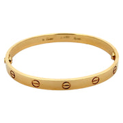 Est Cartier Love Bracelet 18K Yellow Gold, size 18