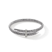 John Hardy Spear Bracelet Silver Diamond Pave