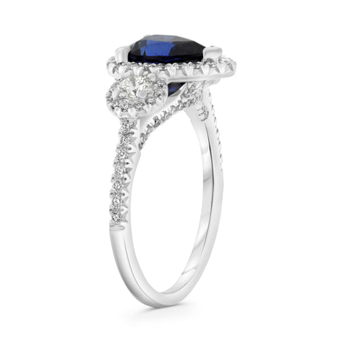 Roman + Jules Diamond and Sapphire Ring Style KR3092WSP-PT-1