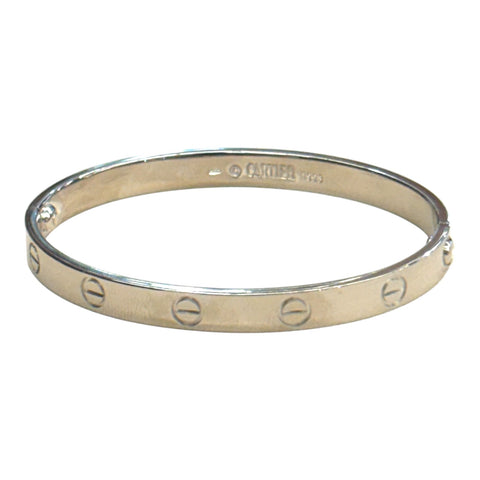 Cartier Est Love Bracelet, 18 karat WG  size 17,
