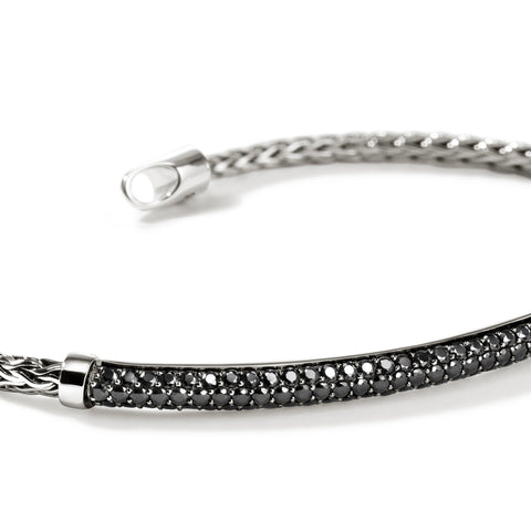 John Hardy Essentials Silver Bracelet with Black Sapphire