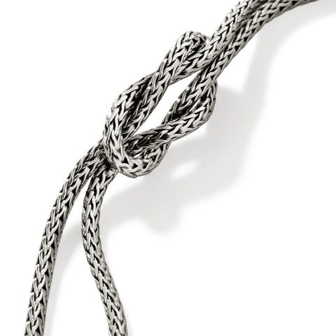 John Hardy Love Knot Silver 1.8 mm Chain Double Row Bracelet