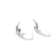 John Hardy Surf Scattered Diamond Small Hoop Earrings