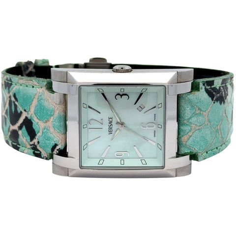 Versace MOP Mother of Peral Dial Tank Style Watch