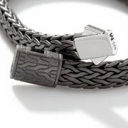 John Hardy Icon Flat Chain Bracelet Matte Black Rhodium Plated