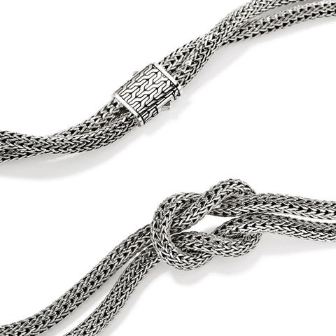 John Hardy Love Knot Silver 5mm Extra Small Double Chain Necklace