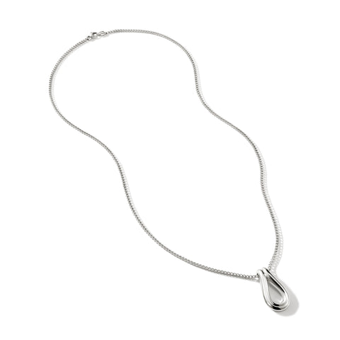 John Hardy Surf Silver Link Pendant on 2mm Surf Chain