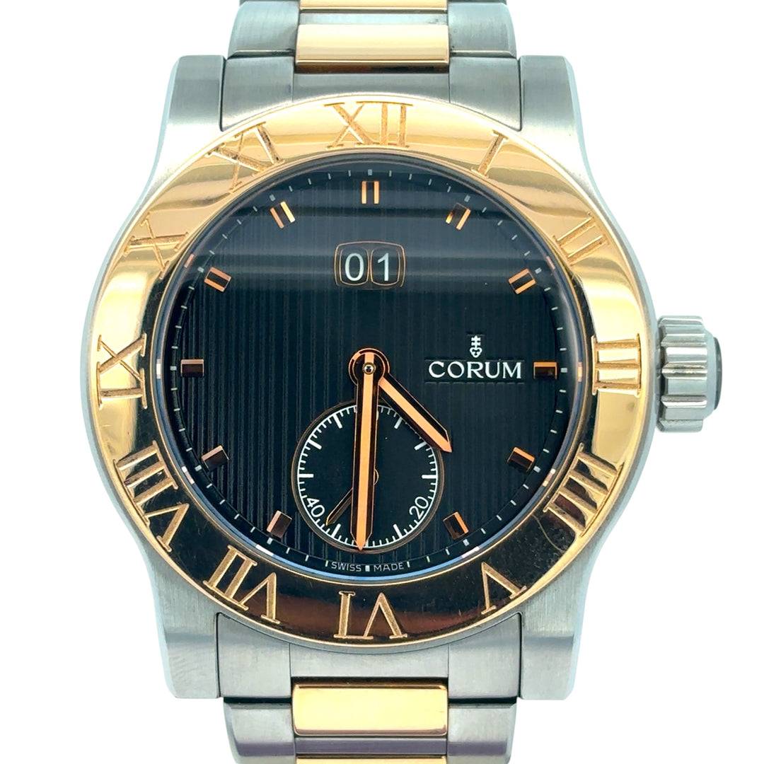 小*こ様 CORUM ROMULUS 時計 Corum Romulus Stainless/ 18kt Rose Gold – Alexander's Jewelers