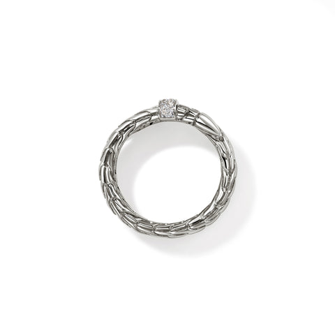 John Hardy Spear Double Wrap Ring with Diamonds