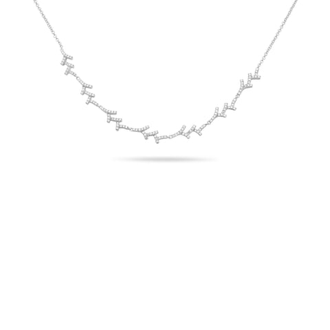 Roman + Jules 14K White Gold Diamond Necklace Style EN1044-1
