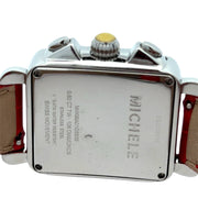 Michele Deco Stainless Steel Chronograph With Diamond Bezel
