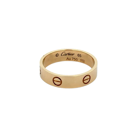 Est Cartier Lady's Love Ring 18K Yellow Gold, Size 65