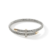 John Hardy Spear 14K Gold & Silver Diamond Pave Bracelet