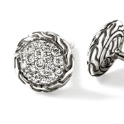 John Hardy Essentials Silver Studs with Diamonds