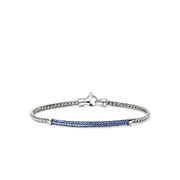 John Hardy Essentials Silver Bracelet with Blue Sapphire