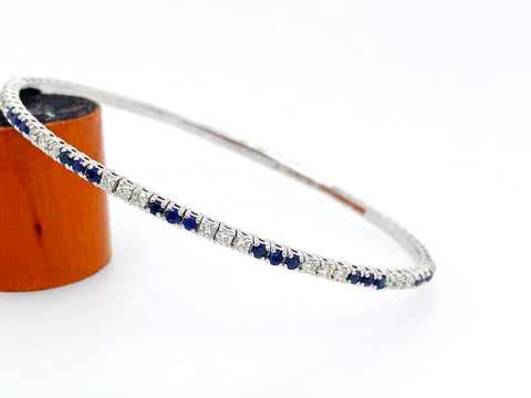 Heera Moti Diamond and Sapphire Bracelet Style BDD4442_SAP-305