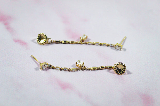 Getana 14K Yellow Gold Earrings Style ER-DIA-17430-YG