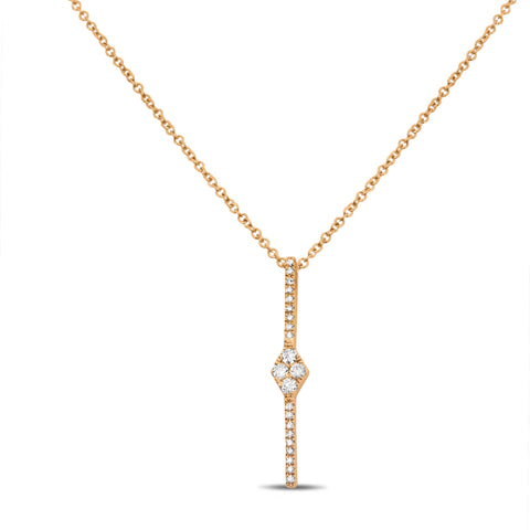 Roman + Jules 14K Rose Gold Diamond Necklace Style EN1045-3