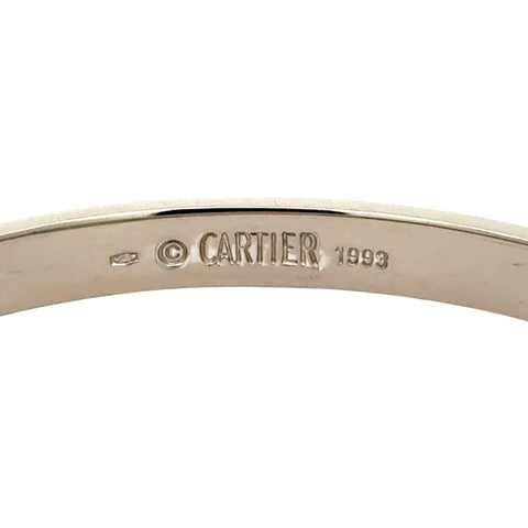 Est Cartier Love Bracelet 18K White Gold, Size 17