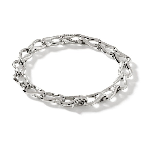 John Hardy Surf Link Bracelet Diamond Pave