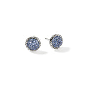 John Hardy Essentials Silver Studs with Blue Sapphire