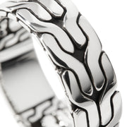 John Hardy Carved Chain Silver Band