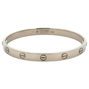 Est Cartier Love Bracelet 18K White Gold, Size 17