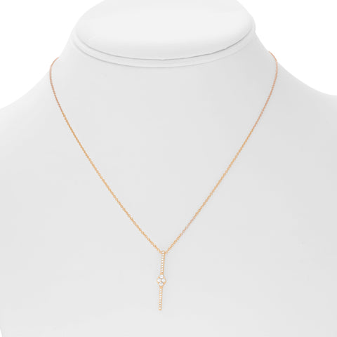 Roman + Jules 14K Rose Gold Diamond Necklace Style EN1045-3