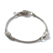 John Hardy Naga Heritage Silver Triple Station Bracelet