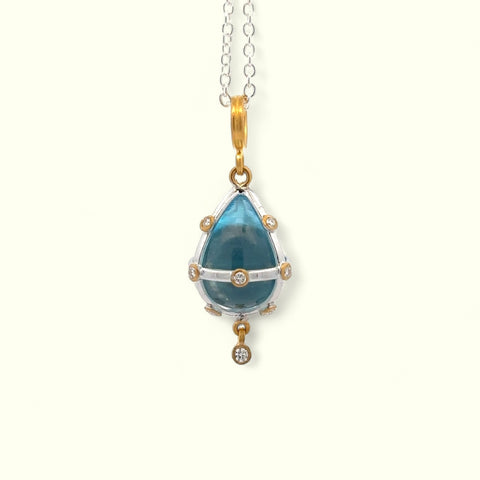 Lika Behar Caged Blue Topaz Pendant