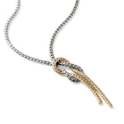 John Hardy Love Knot 14K and Silver Chain Necklace