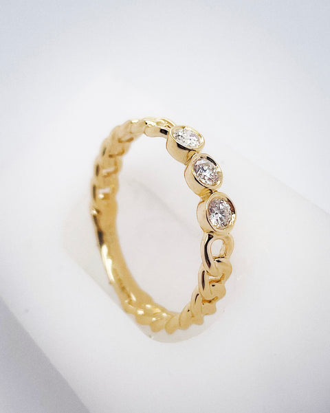 Getana 14K Yellow Gold Ring Style RG-DIA-7327-YG