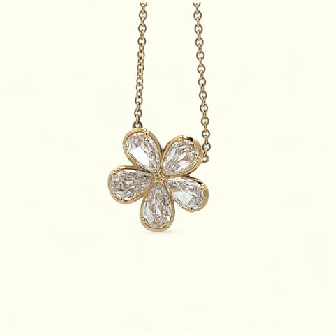 Christopher Designs Yellow Gold Flower Pendant