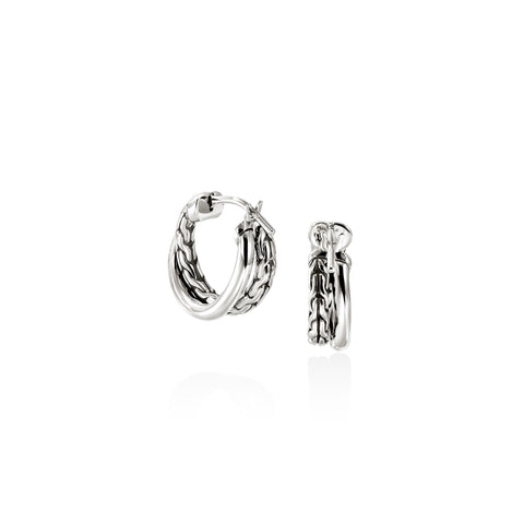 John Hardy Essentials Crossover Hoop Earrings